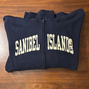 Unisex Navy Sanibel Island Hoodie